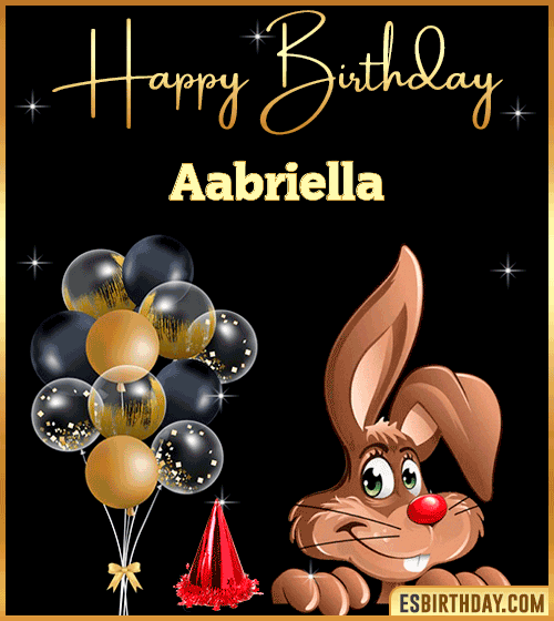 Happy Birthday gif Animated Funny Aabriella
