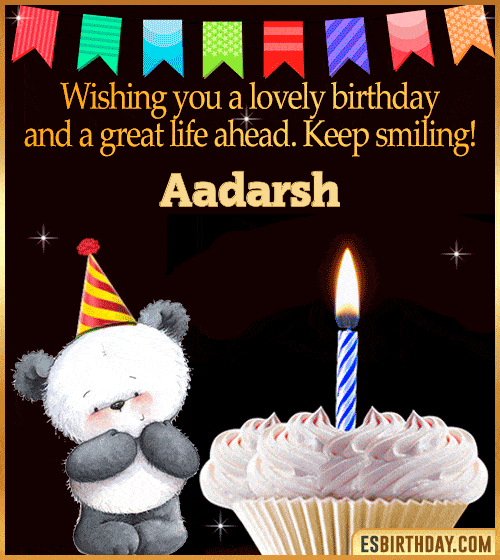 Happy Birthday Cake Wishes Gif Aadarsh
