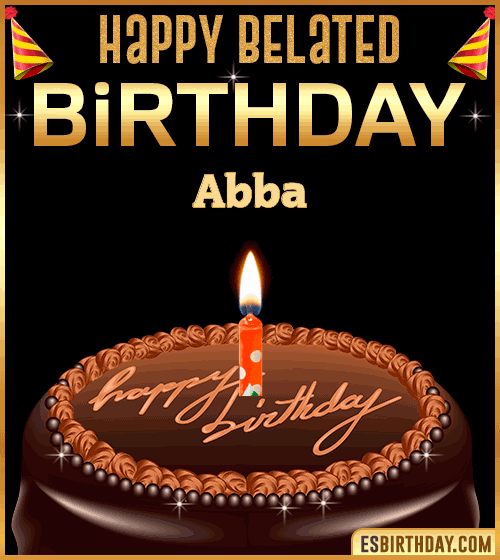 Belated Birthday Gif Abba
