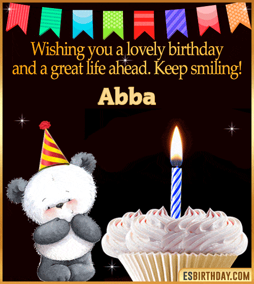 Happy Birthday Cake Wishes Gif Abba
