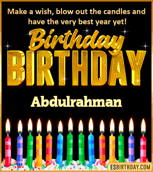Happy Birthday Wishes Abdulrahman
