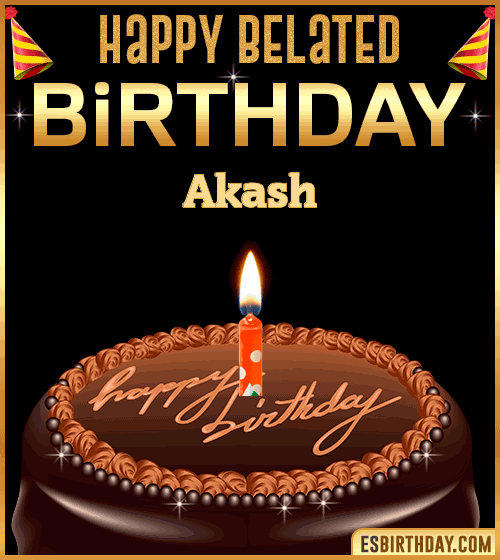 Belated Birthday Gif Akash