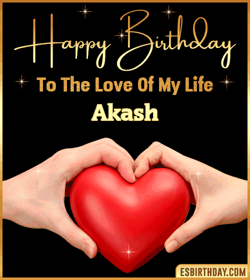 Happy Birthday my love gif Akash