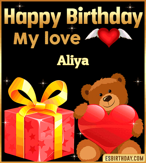 Gif happy Birthday my love Aliya
