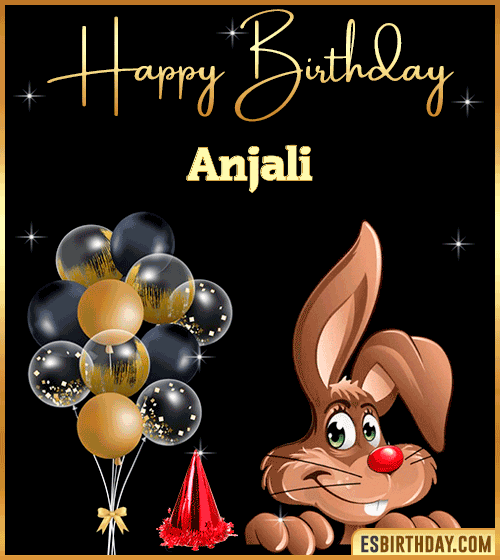 Happy Birthday gif Animated Funny Anjali
