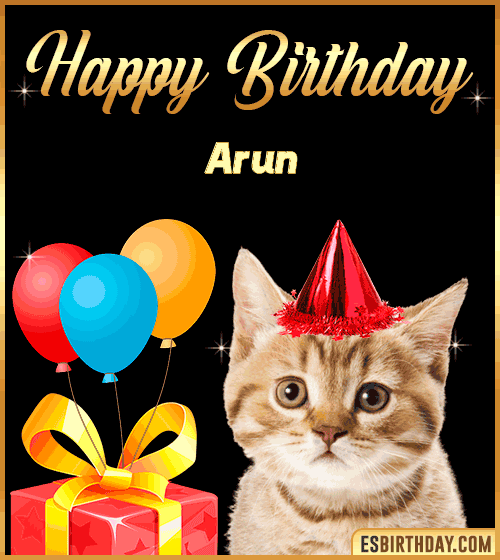 Happy Birthday gif Funny Arun
