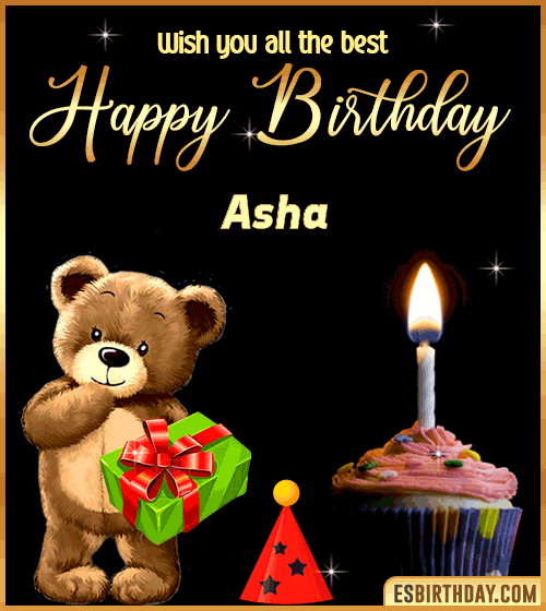 Gif Happy Birthday Asha
