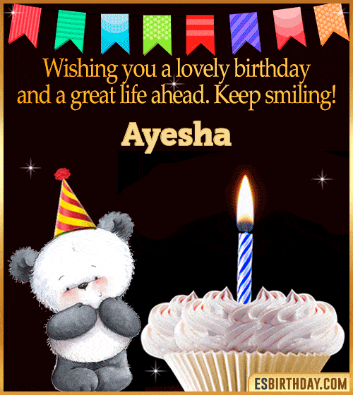 Happy Birthday Cake Wishes Gif Ayesha

