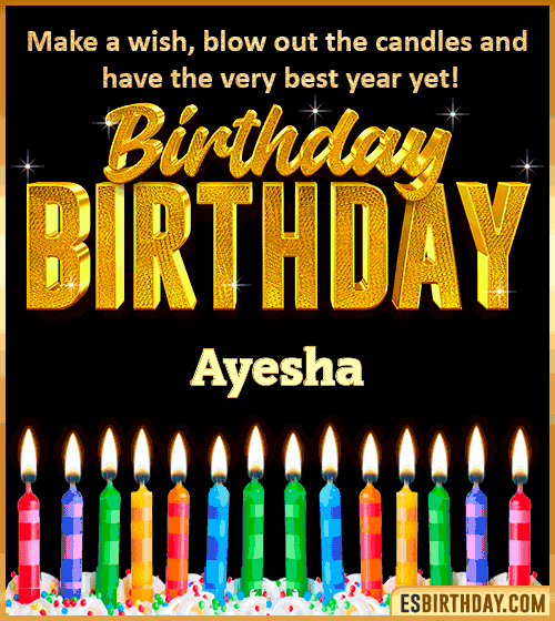 Happy Birthday Wishes Ayesha

