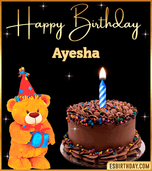 Happy Birthday Wishes gif Ayesha
