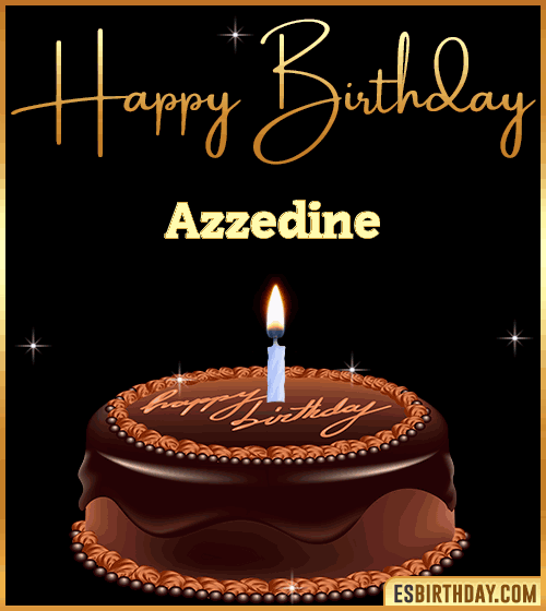 chocolate birthday cake Azzedine
