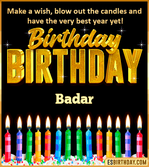 Happy Birthday Wishes Badar
