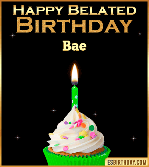 Happy Belated Birthday gif Bae
