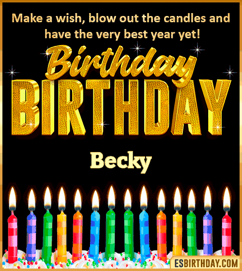 Happy Birthday Wishes Becky
