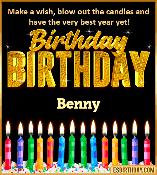 Happy Birthday Wishes Benny
