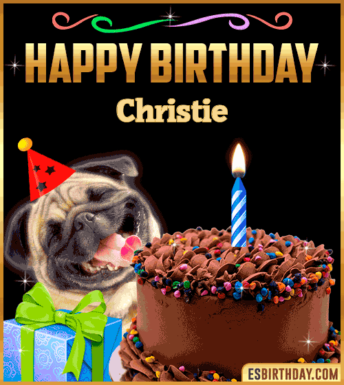 Gif Funny Happy Birthday Christie
