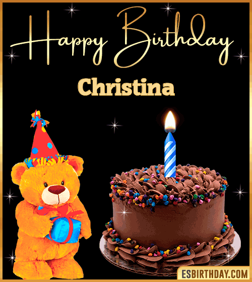 Happy Birthday Wishes gif Christina
