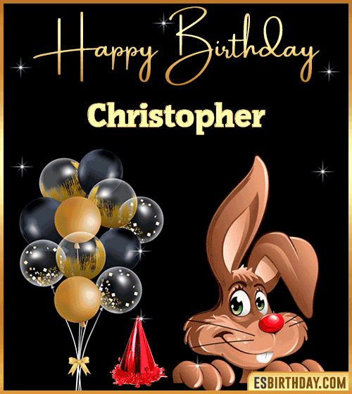 Happy Birthday gif Animated Funny Christopher
