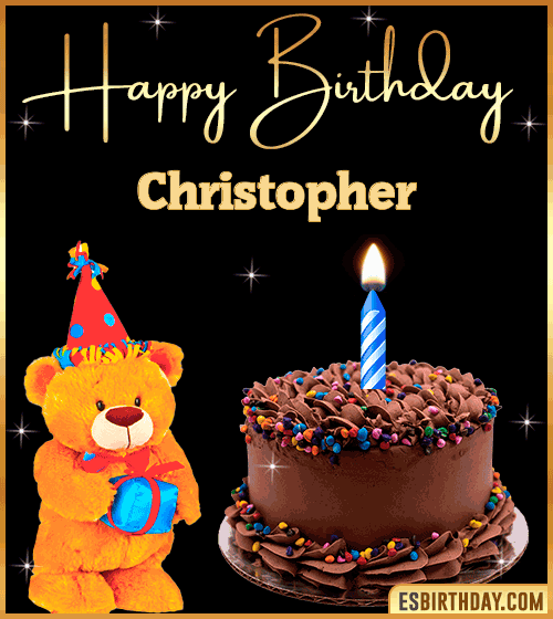 Happy Birthday Wishes gif Christopher

