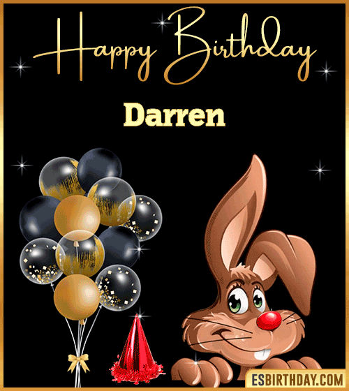 Happy Birthday gif Animated Funny Darren
