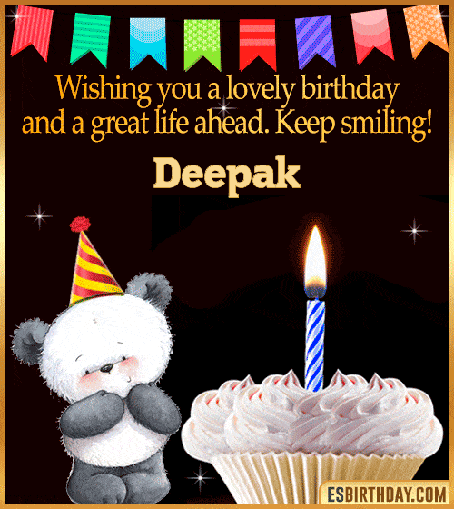 Happy Birthday Cake Wishes Gif Deepak
