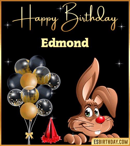 Happy Birthday gif Animated Funny Edmond
