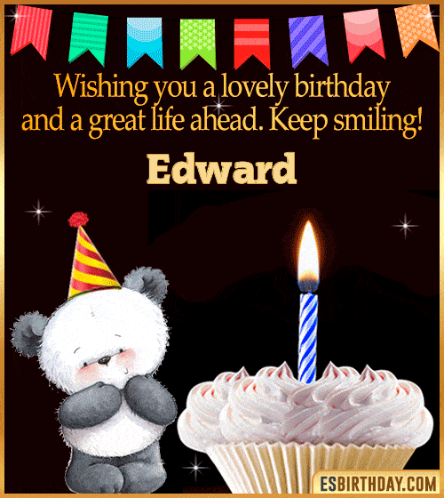 Happy Birthday Cake Wishes Gif Edward
