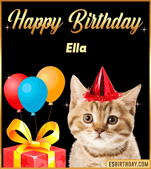 Happy Birthday gif Funny Ella