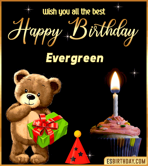 Gif Happy Birthday Evergreen
