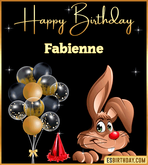 Happy Birthday gif Animated Funny Fabienne
