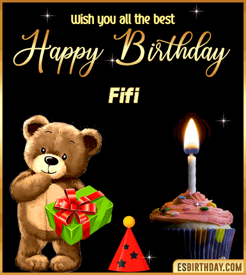 Gif Happy Birthday Fifi

