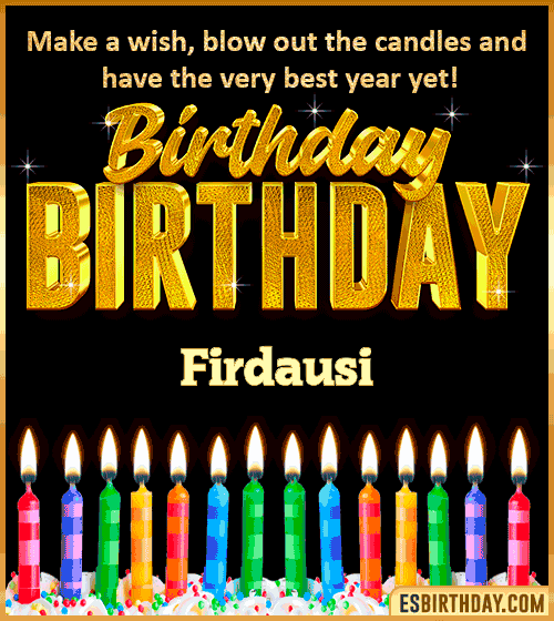 Happy Birthday Wishes Firdausi
