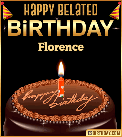 Belated Birthday Gif Florence

