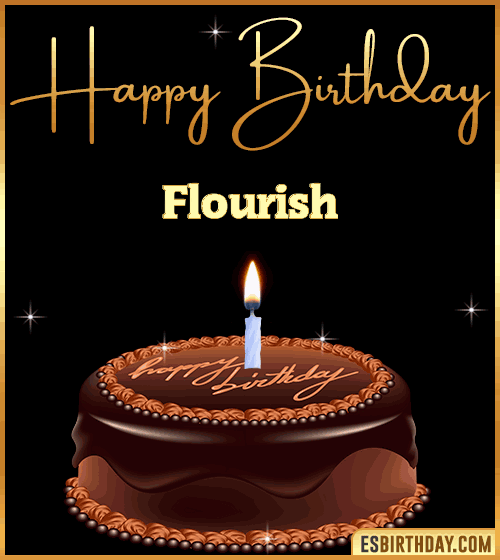 chocolate birthday cake Flourish
