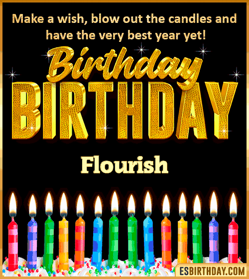 Happy Birthday Wishes Flourish
