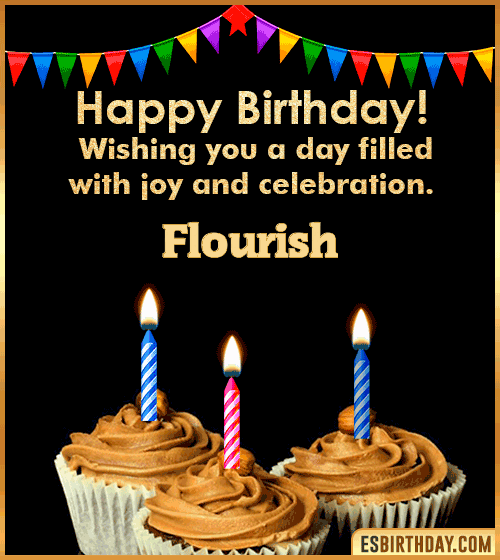 Happy Birthday Wishes Flourish

