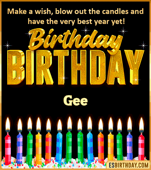 Happy Birthday Wishes Gee

