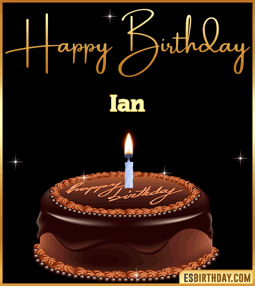 chocolate birthday cake Ian
