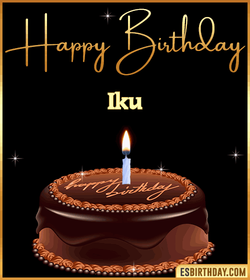 chocolate birthday cake Iku
