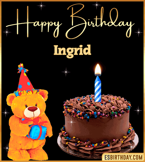 Happy Birthday Wishes gif Ingrid

