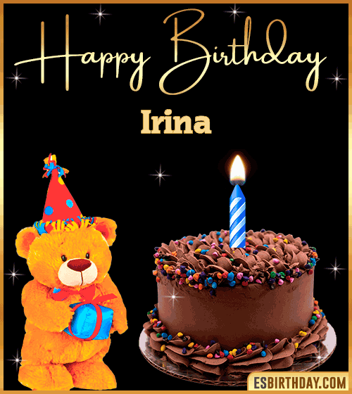 Happy Birthday Wishes gif Irina
