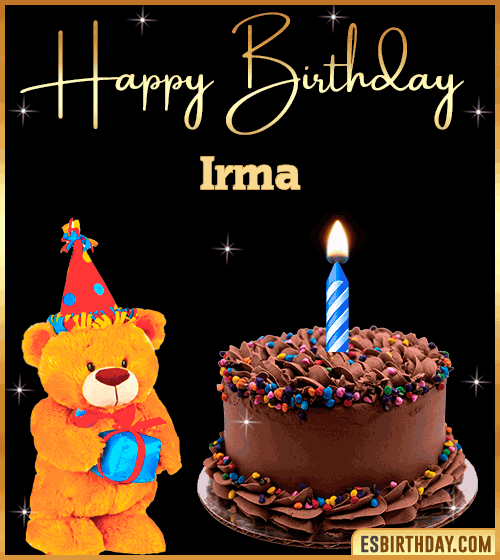 Happy Birthday Wishes gif Irma
