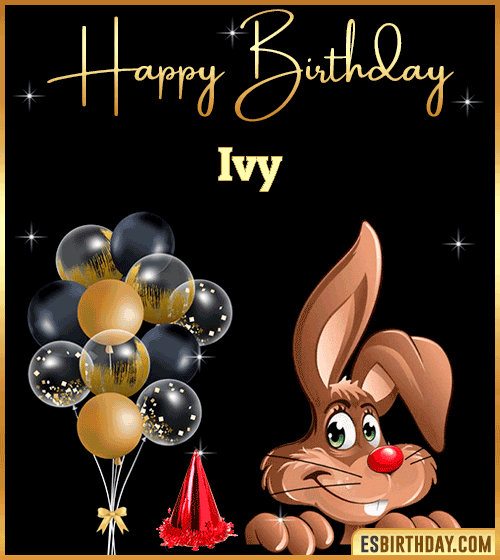 Happy Birthday gif Animated Funny Ivy
