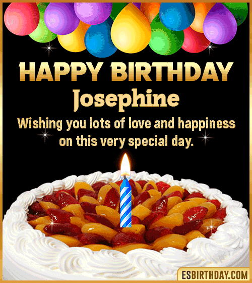 Wishes Happy Birthday gif Cake Josephine
