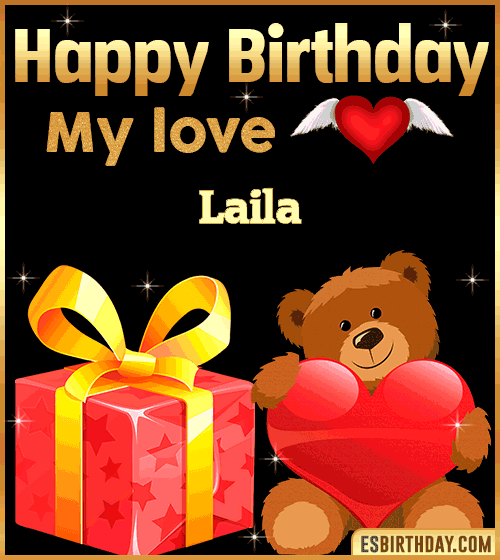 Gif happy Birthday my love Laila
