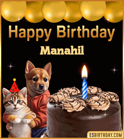 Happy Birthday funny Animated Gif Manahil

