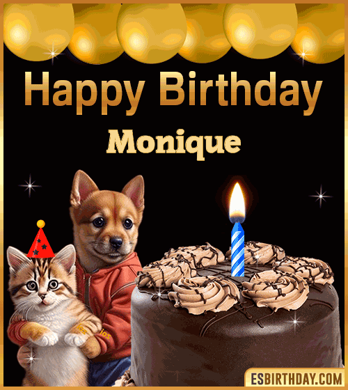 Happy Birthday funny Animated Gif Monique
