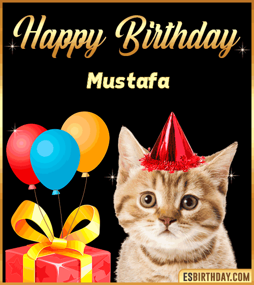 Happy Birthday gif Funny Mustafa
