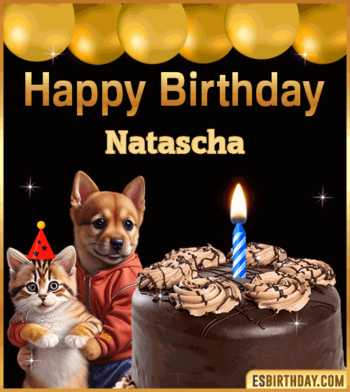 Happy Birthday funny Animated Gif Natascha
