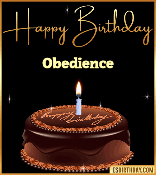 chocolate birthday cake Obedience
